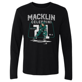 Macklin Celebrini Men's Long Sleeve T-Shirt | 500 LEVEL