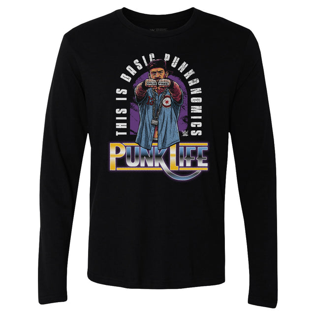 CM Punk Men's Long Sleeve T-Shirt | 500 LEVEL