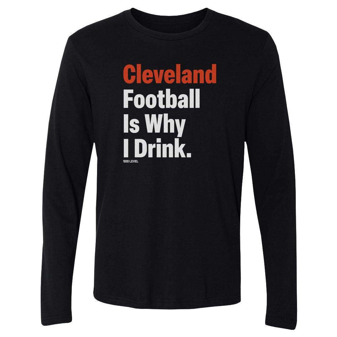 Cleveland Football Men's Long Sleeve T-Shirt | 500 LEVEL