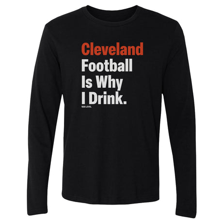 Cleveland Football Men's Long Sleeve T-Shirt | 500 LEVEL