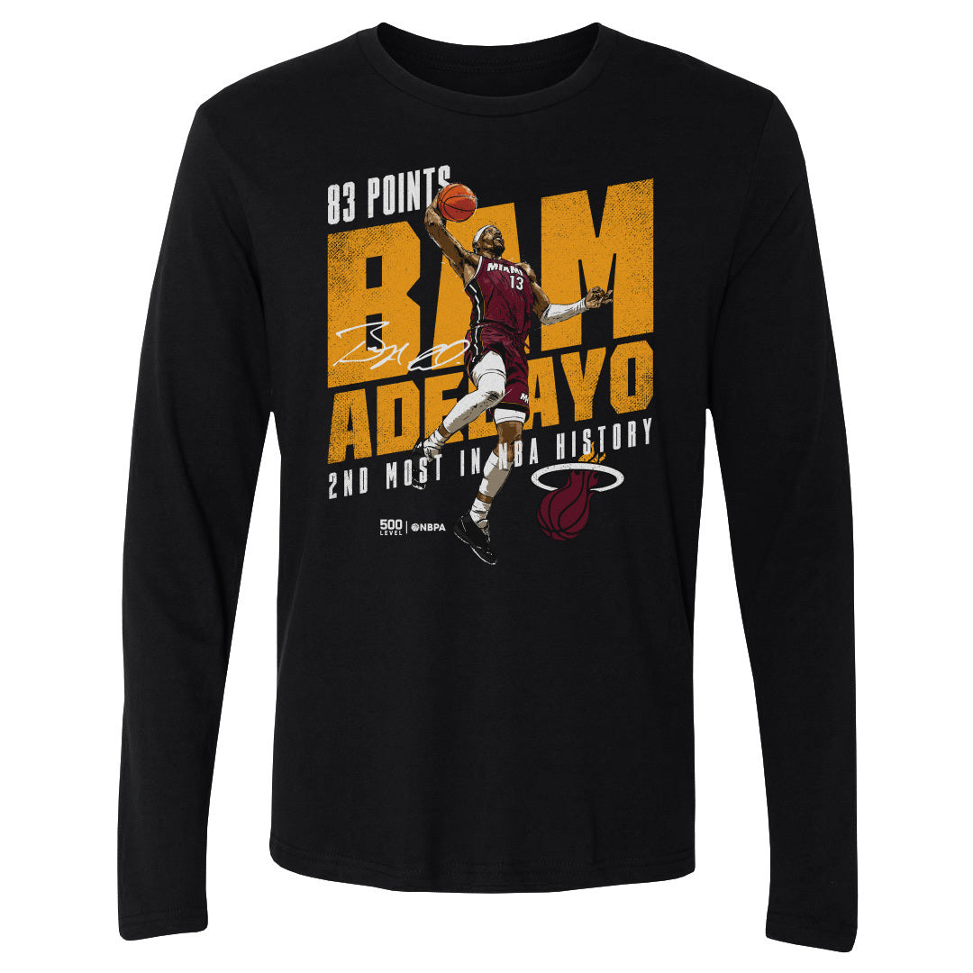 Bam Adebayo Men's Long Sleeve T-Shirt | 500 LEVEL