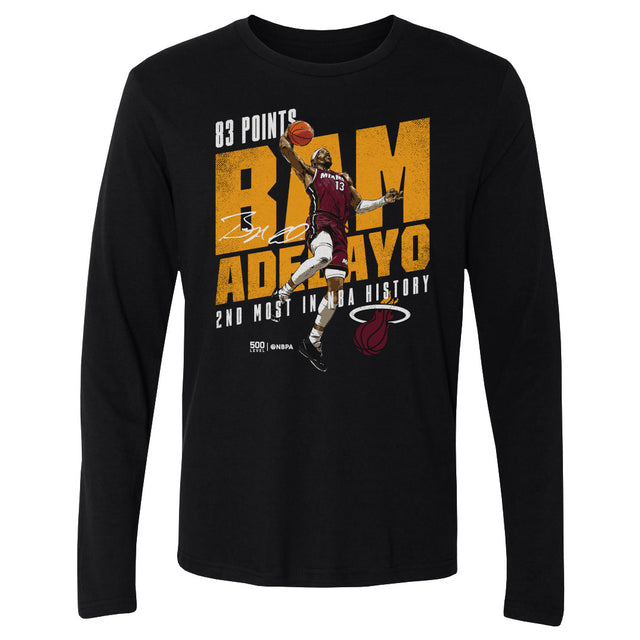 Bam Adebayo Men's Long Sleeve T-Shirt | 500 LEVEL