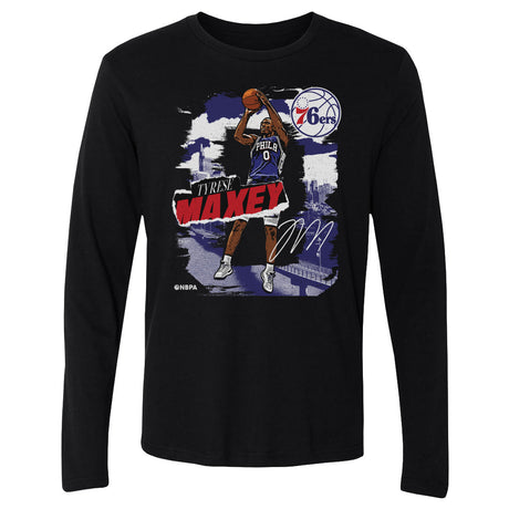 Tyrese Maxey Men's Long Sleeve T-Shirt | 500 LEVEL