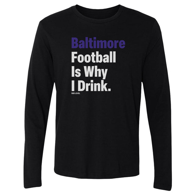 Baltimore Football Men's Long Sleeve T-Shirt | 500 LEVEL