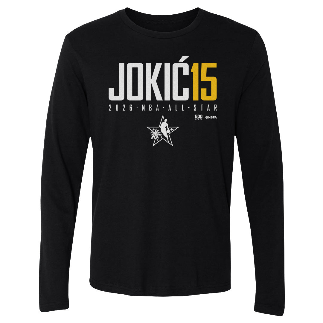 Nikola Jokic Men's Long Sleeve T-Shirt | 500 LEVEL