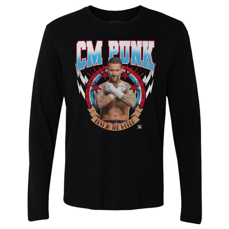 CM Punk Men's Long Sleeve T-Shirt | 500 LEVEL