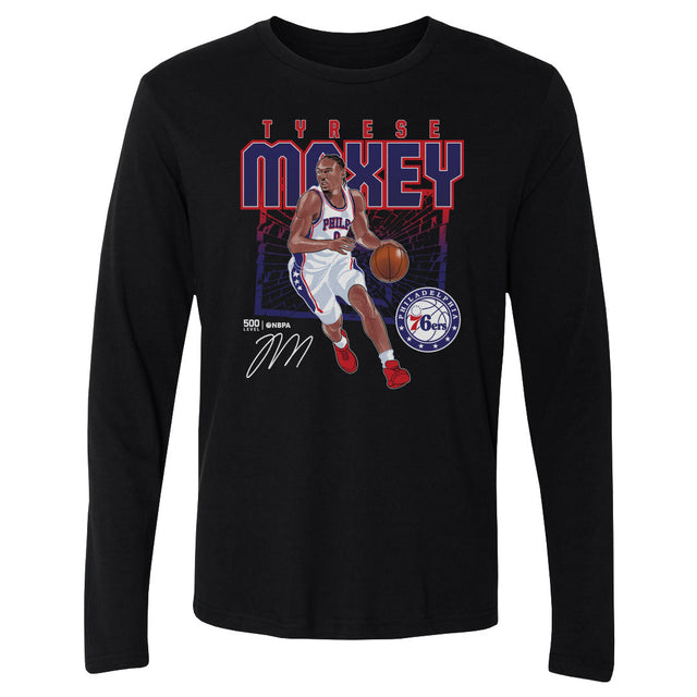 Tyrese Maxey Men's Long Sleeve T-Shirt | 500 LEVEL