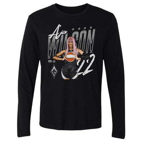 A'ja Wilson Men's Long Sleeve T-Shirt | 500 LEVEL