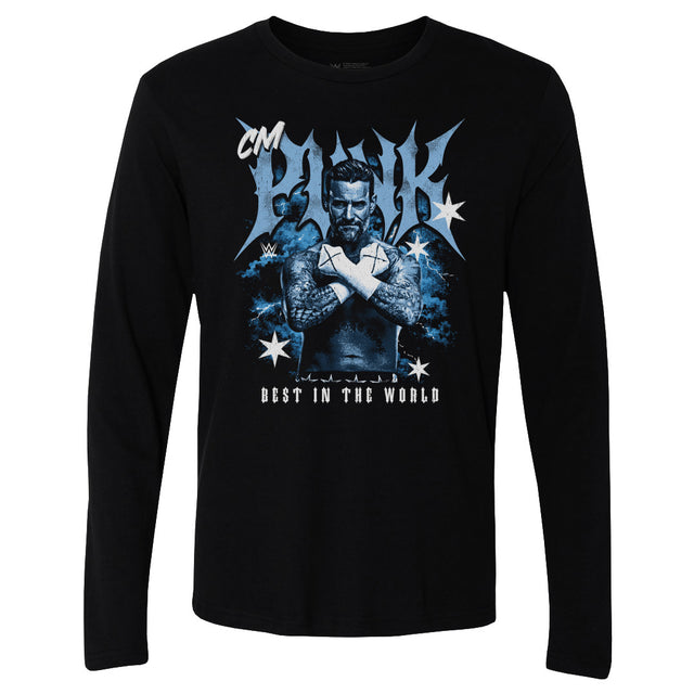 CM Punk Men's Long Sleeve T-Shirt | 500 LEVEL
