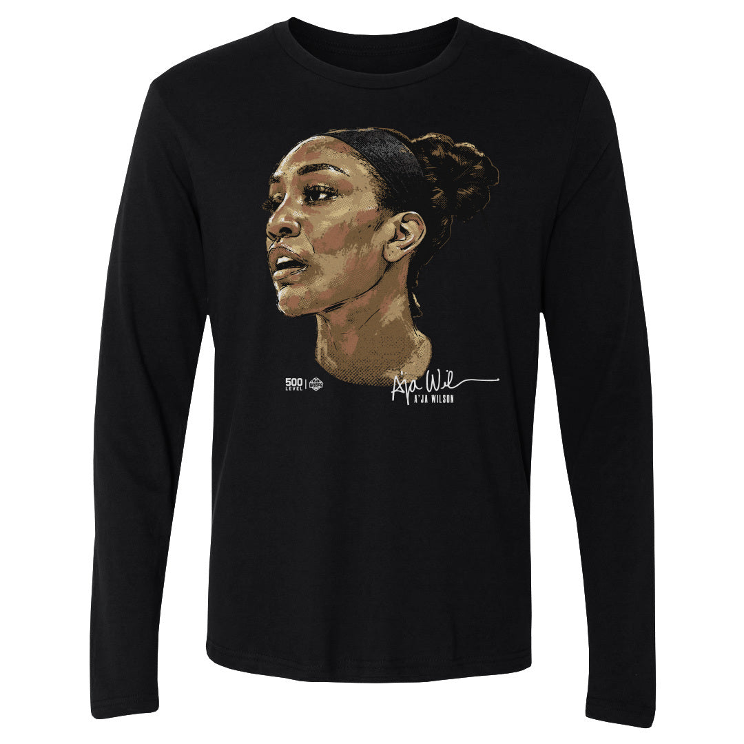 A'ja Wilson Men's Long Sleeve T-Shirt | 500 LEVEL