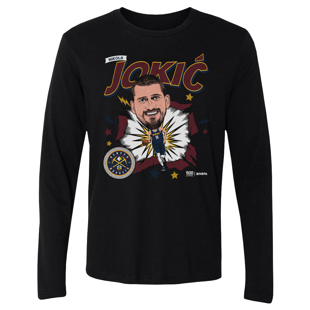 Nikola Jokic Men's Long Sleeve T-Shirt | 500 LEVEL