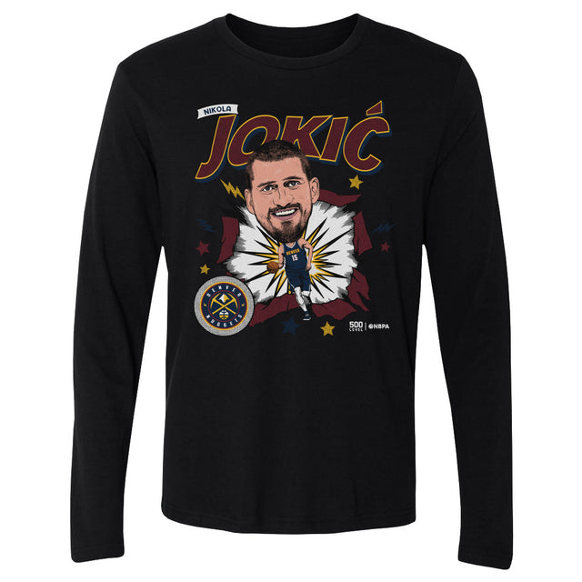 Nikola Jokic Men's Long Sleeve T-Shirt | 500 LEVEL