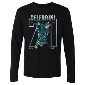 Macklin Celebrini Men's Long Sleeve T-Shirt | 500 LEVEL