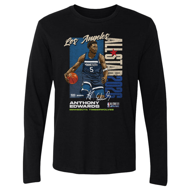 Anthony Edwards Men's Long Sleeve T-Shirt | 500 LEVEL