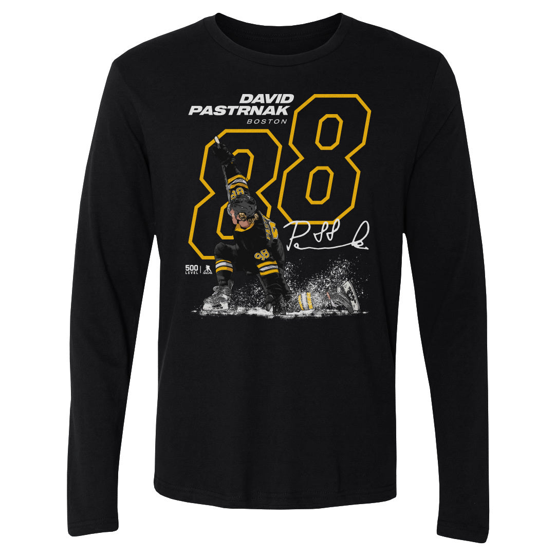 David Pastrnak Men's Long Sleeve T-Shirt | 500 LEVEL