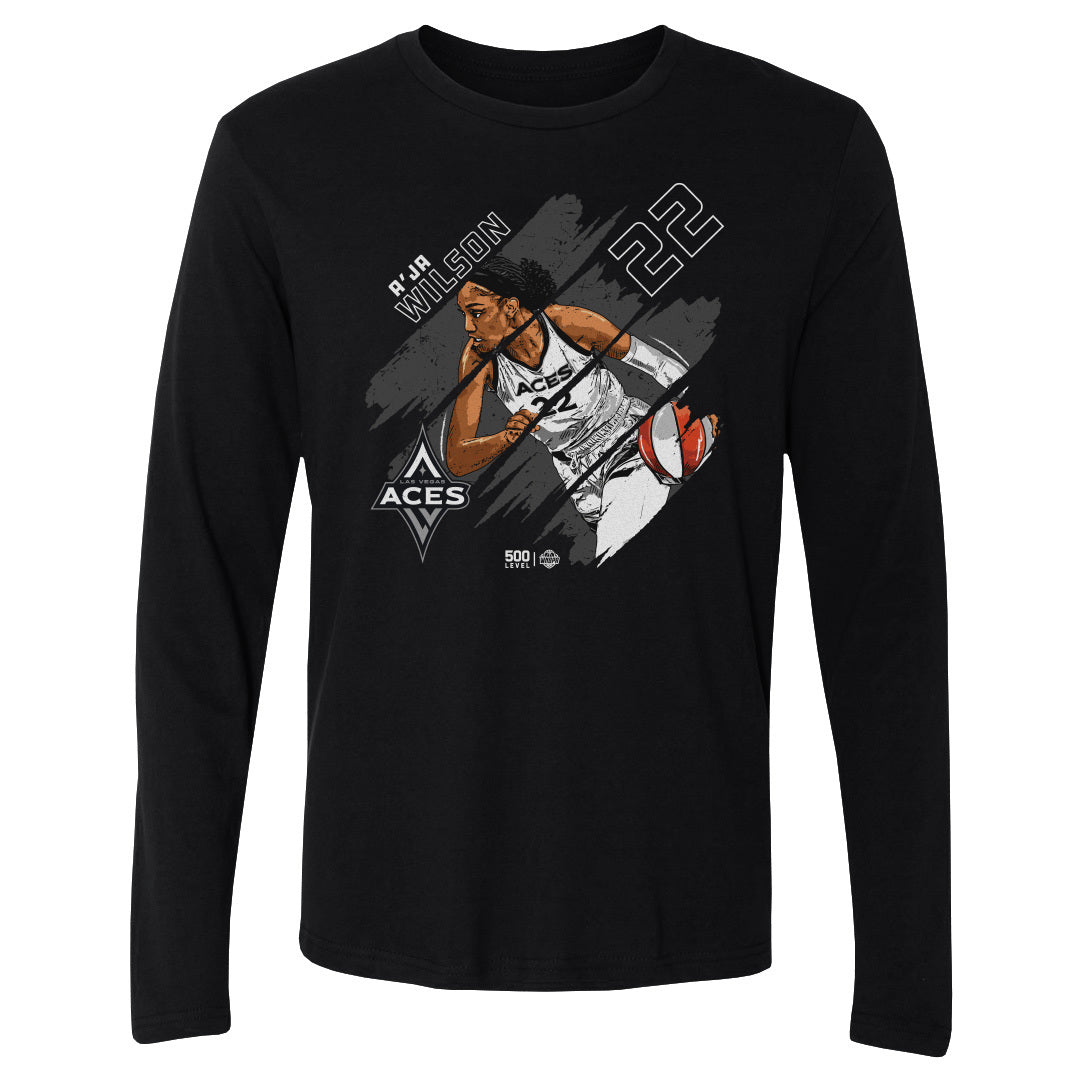 A'ja Wilson Men's Long Sleeve T-Shirt | 500 LEVEL
