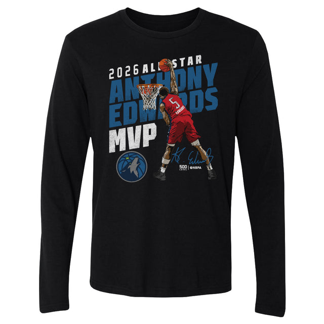 Anthony Edwards Men's Long Sleeve T-Shirt | 500 LEVEL