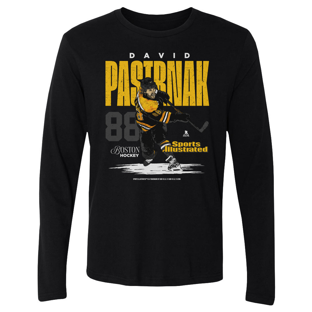 David Pastrnak Men's Long Sleeve T-Shirt | 500 LEVEL