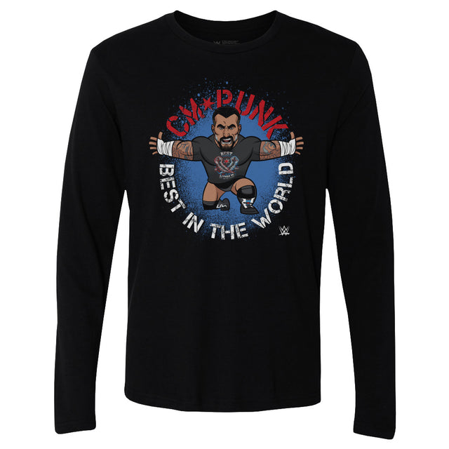 CM Punk Men's Long Sleeve T-Shirt | 500 LEVEL