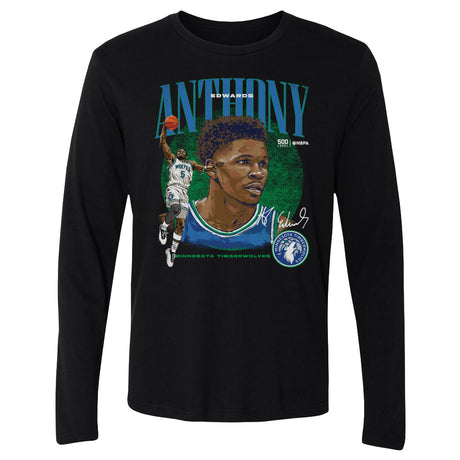 Anthony Edwards Men's Long Sleeve T-Shirt | 500 LEVEL
