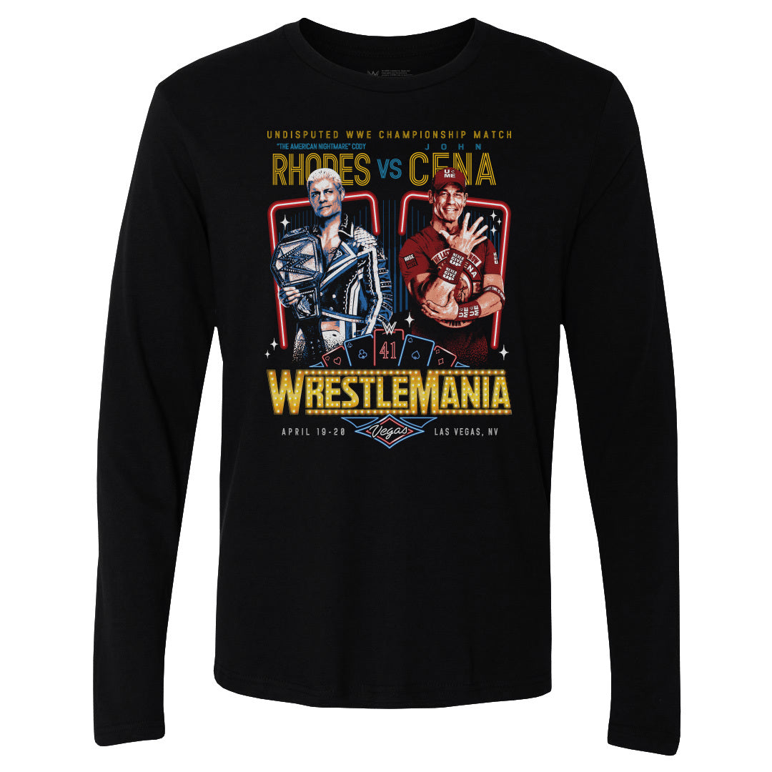 Wrestlemania Men's Long Sleeve T-Shirt | 500 LEVEL