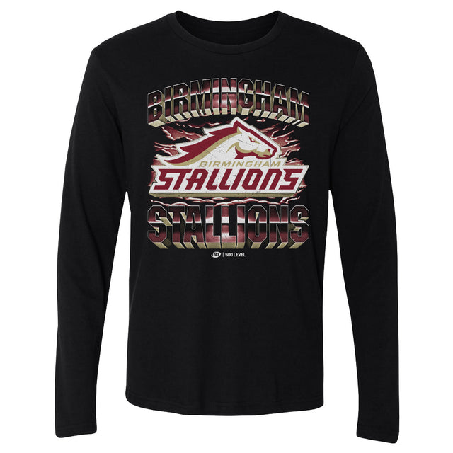 Birmingham Stallions Men's Long Sleeve T-Shirt | 500 LEVEL