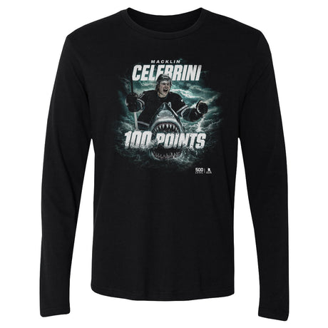 Macklin Celebrini Men's Long Sleeve T-Shirt | 500 LEVEL
