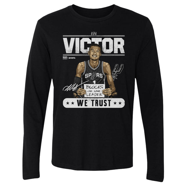 Victor Wembanyama Men's Long Sleeve T-Shirt | 500 LEVEL