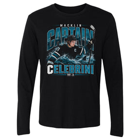 Macklin Celebrini Men's Long Sleeve T-Shirt | 500 LEVEL