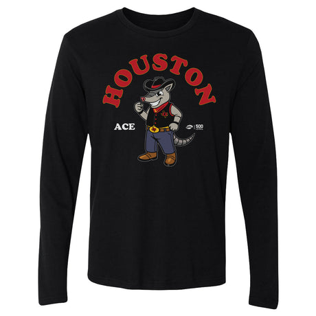 Houston Gamblers Men's Long Sleeve T-Shirt | 500 LEVEL