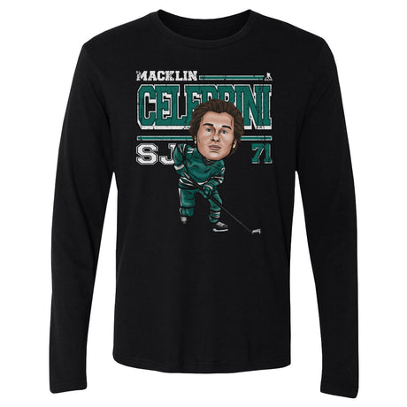 Macklin Celebrini Men's Long Sleeve T-Shirt | 500 LEVEL