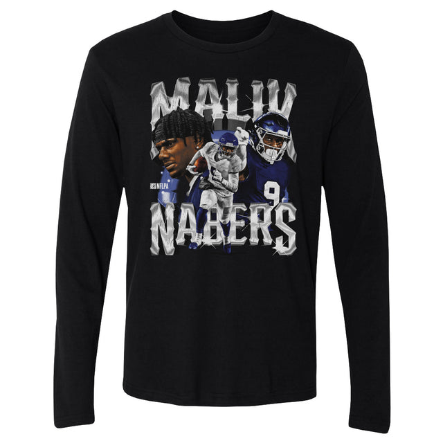 Malik Nabers Men's Long Sleeve T-Shirt | 500 LEVEL