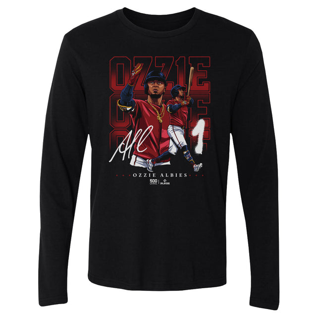 Ozzie Albies Men's Long Sleeve T-Shirt | 500 LEVEL