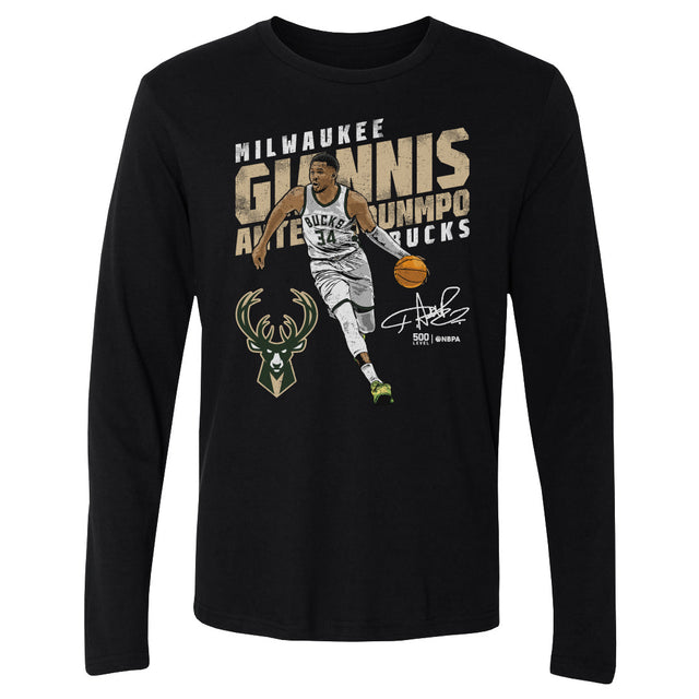 Giannis Antetokounmpo Men's Long Sleeve T-Shirt | 500 LEVEL