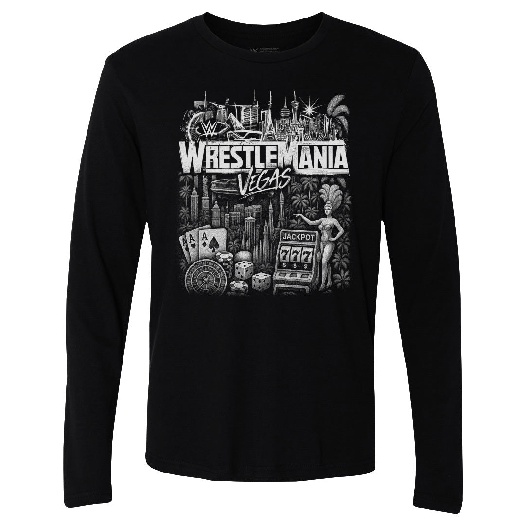 WrestleMania Men's Long Sleeve T-Shirt | 500 LEVEL