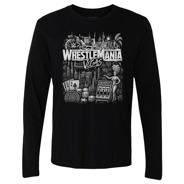 WrestleMania Men's Long Sleeve T-Shirt | 500 LEVEL