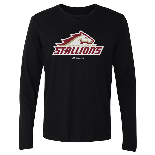 Birmingham Stallions Men's Long Sleeve T-Shirt | 500 LEVEL