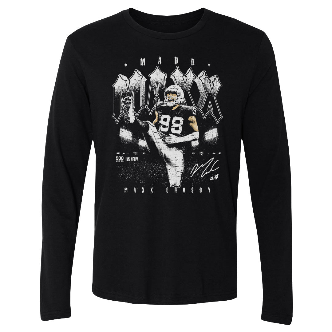 Maxx Crosby Men's Long Sleeve T-Shirt | 500 LEVEL