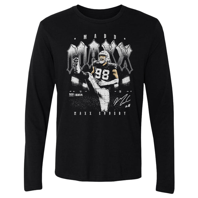 Maxx Crosby Men's Long Sleeve T-Shirt | 500 LEVEL