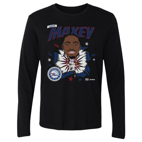 Tyrese Maxey Men's Long Sleeve T-Shirt | 500 LEVEL