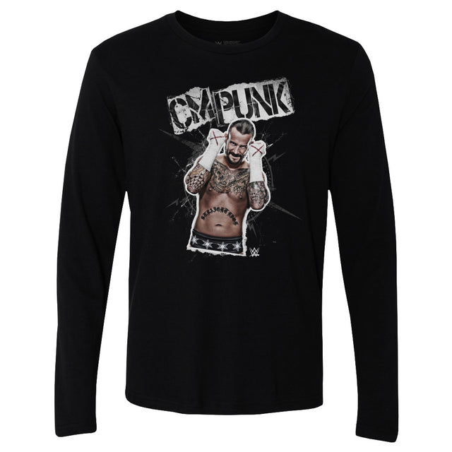 CM Punk Men's Long Sleeve T-Shirt | 500 LEVEL