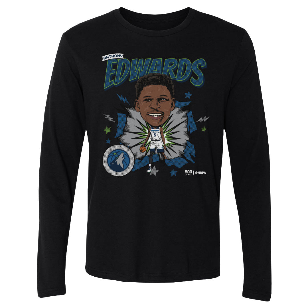 Anthony Edwards Men's Long Sleeve T-Shirt | 500 LEVEL