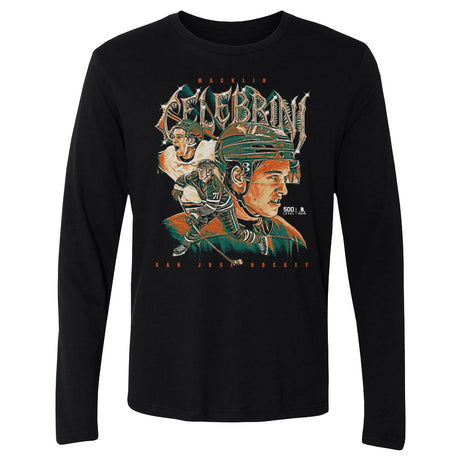 Macklin Celebrini Men's Long Sleeve T-Shirt | 500 LEVEL