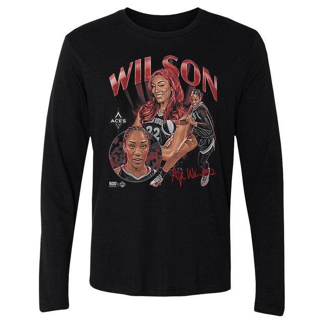 A'ja Wilson Men's Long Sleeve T-Shirt | 500 LEVEL