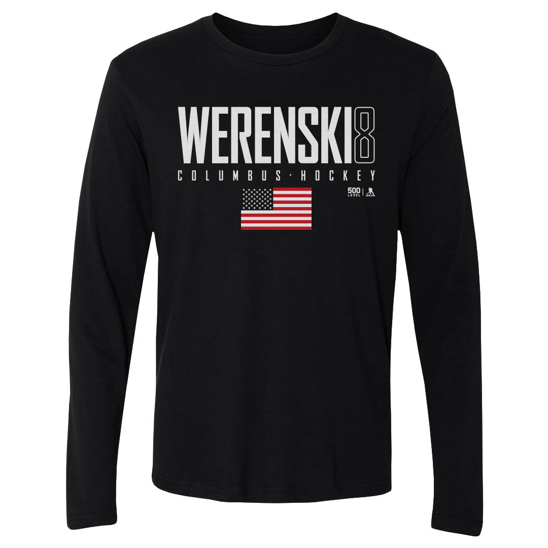 Zach Werenski Men's Long Sleeve T-Shirt | 500 LEVEL