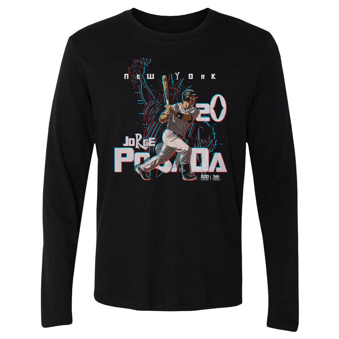 Jorge Posada Men's Long Sleeve T-Shirt | 500 LEVEL