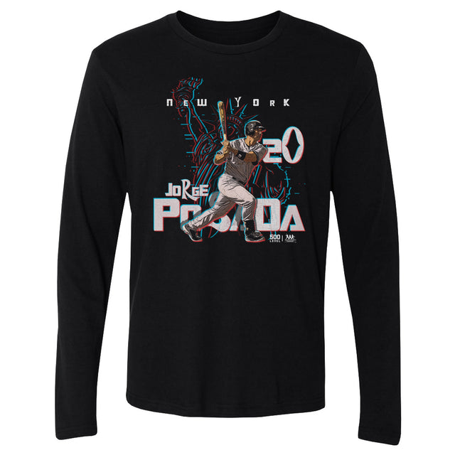 Jorge Posada Men's Long Sleeve T-Shirt | 500 LEVEL
