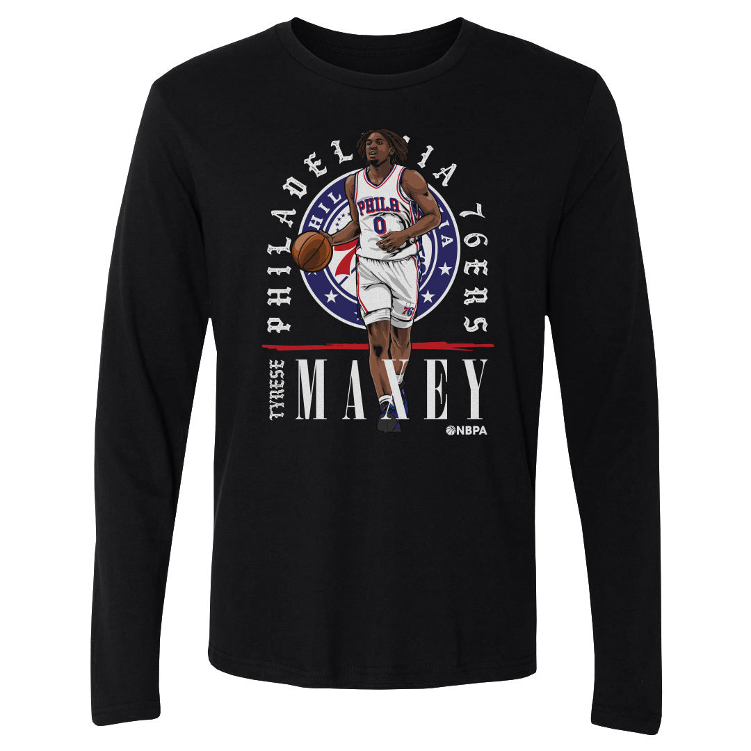 Tyrese Maxey Men's Long Sleeve T-Shirt | 500 LEVEL