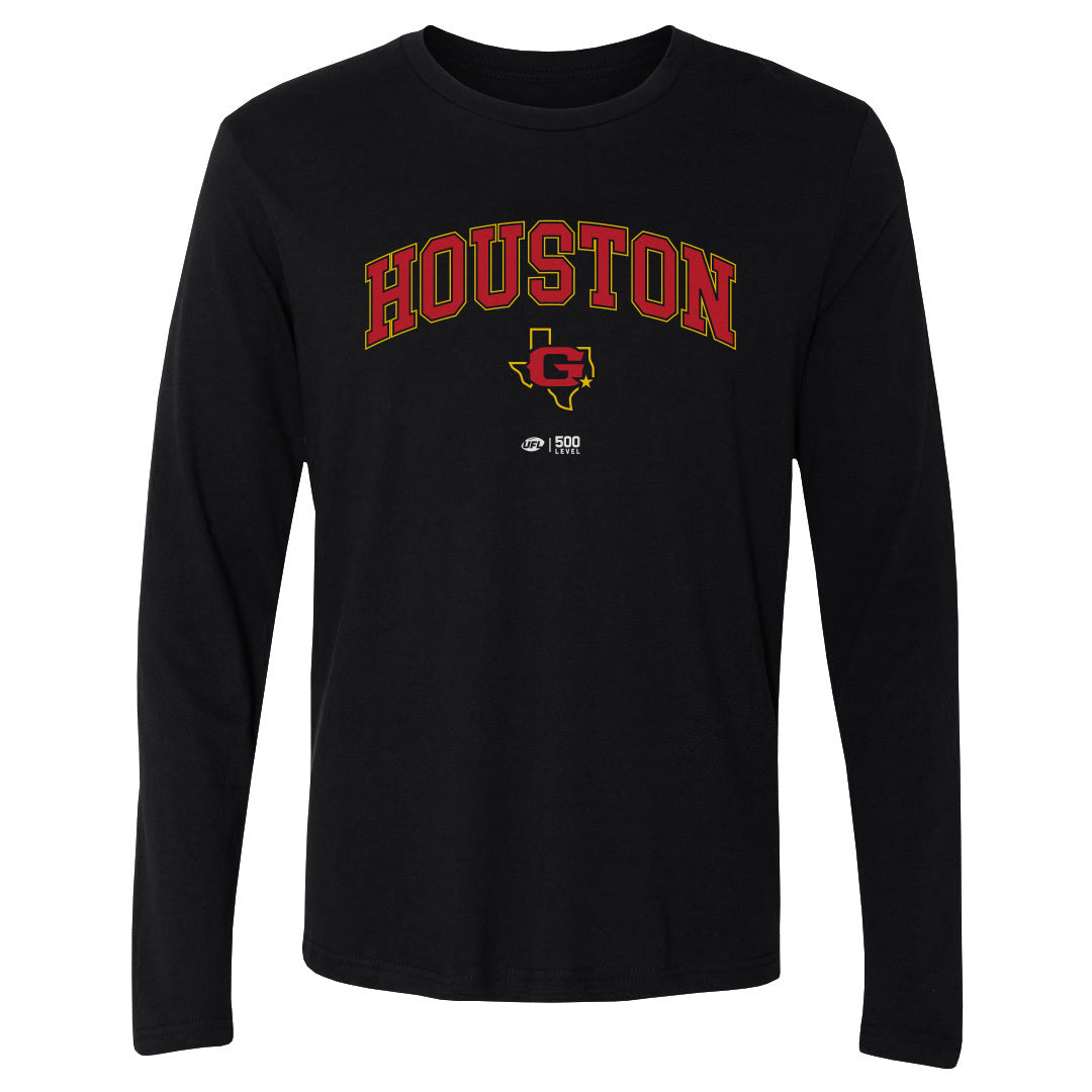 Houston Gamblers Men's Long Sleeve T-Shirt | 500 LEVEL