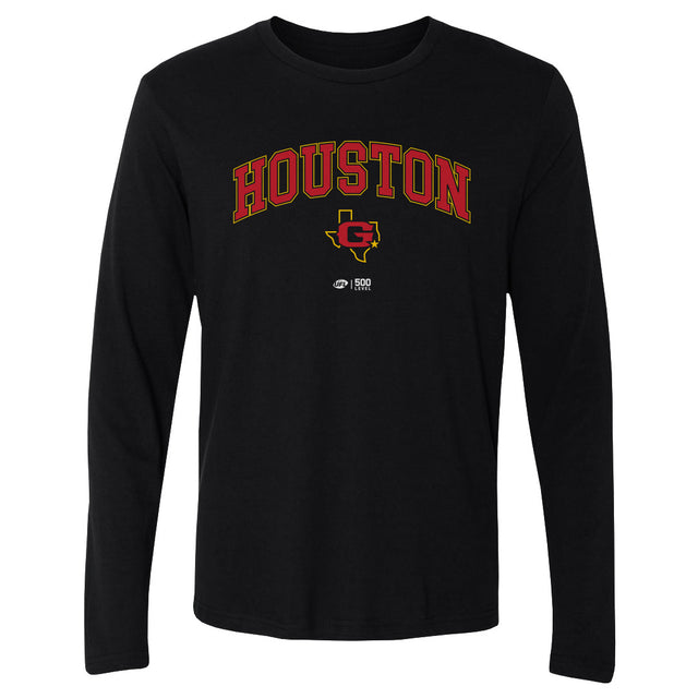Houston Gamblers Men's Long Sleeve T-Shirt | 500 LEVEL